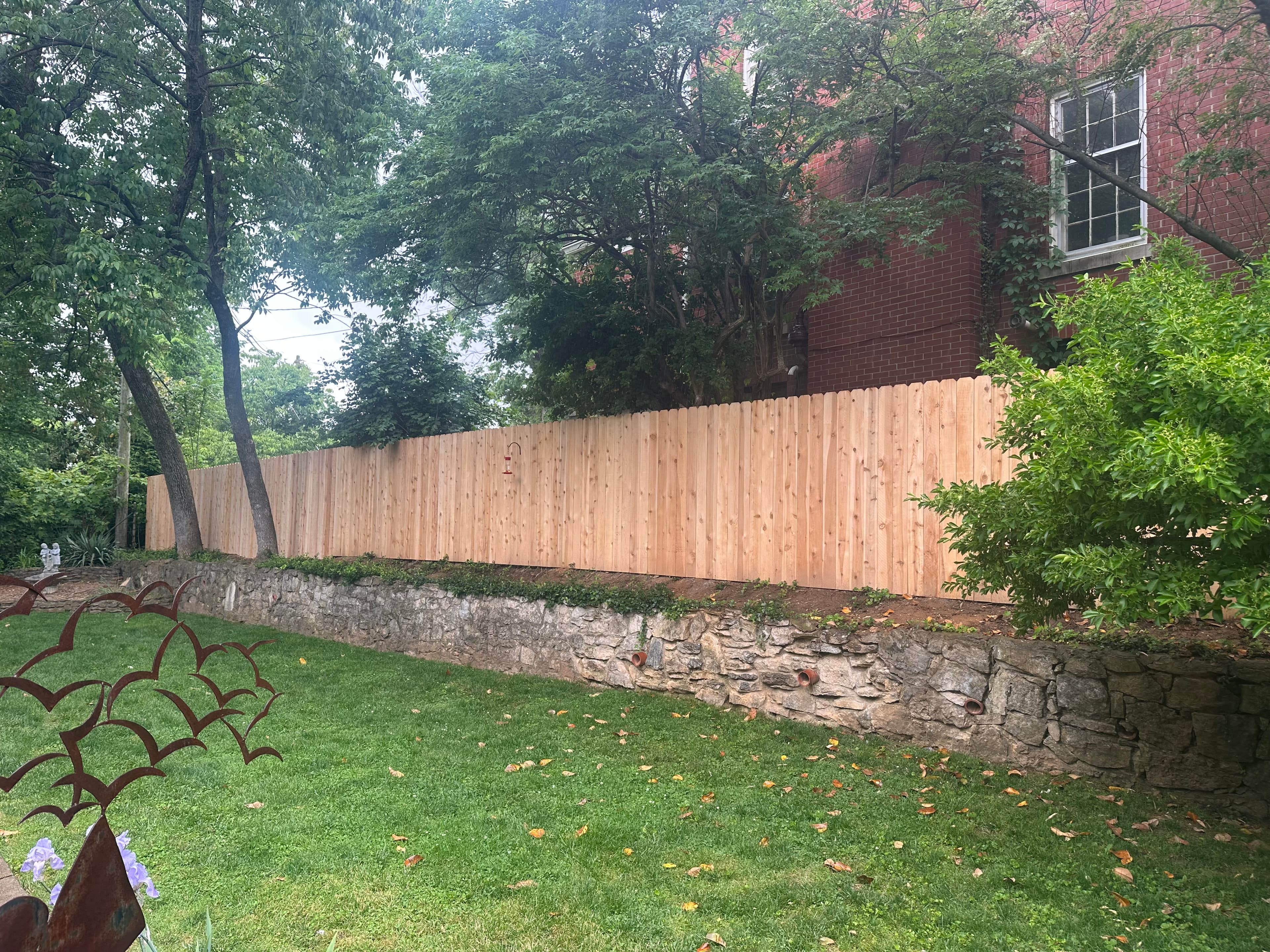 Cedar privacy fence gate residential properties Louisville Kentucky